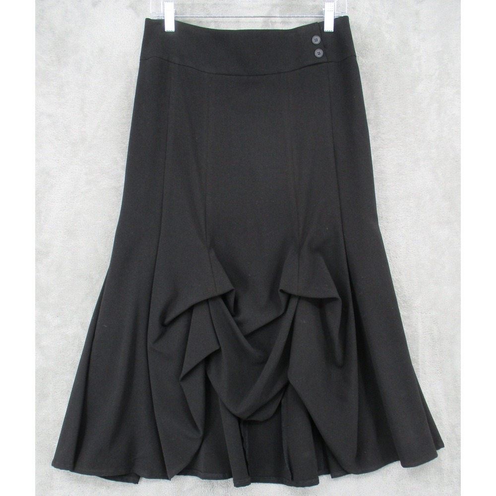 Ronen Chen Skirt Womens 1 US 6 High Low Avant Garde Lagenlook Boxy Relaxed Black